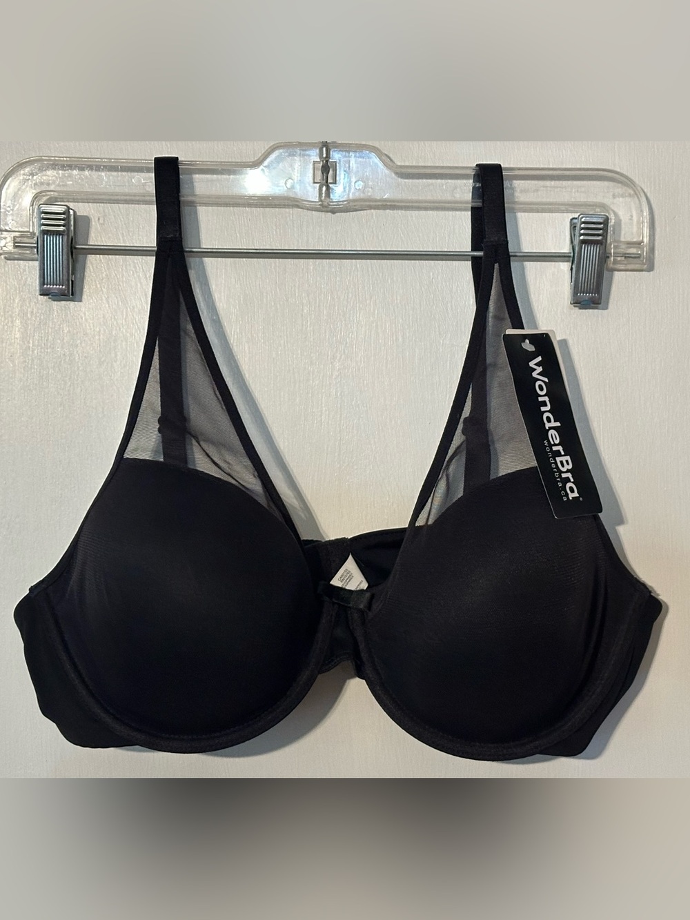 Wonderbra 2 Ways to Wear Underwire Bra Black Mesh Panel Underwire Bra Women - Picture 5 of 10